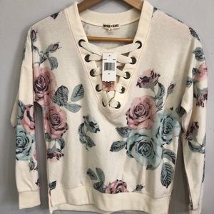 Floral Tie Up Sweater ✨HOST PICK ✨  🚫 SOLD